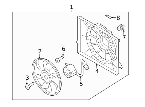 Cooling Fan for 2012 Hyundai Azera #0