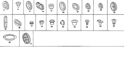 Expansion Plugs, Grommets for 1985 Mercedes-Benz 380SL #0