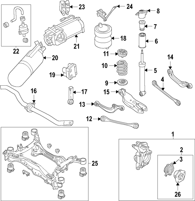 4K0616005D - Suspension: Compressor for Audi Image