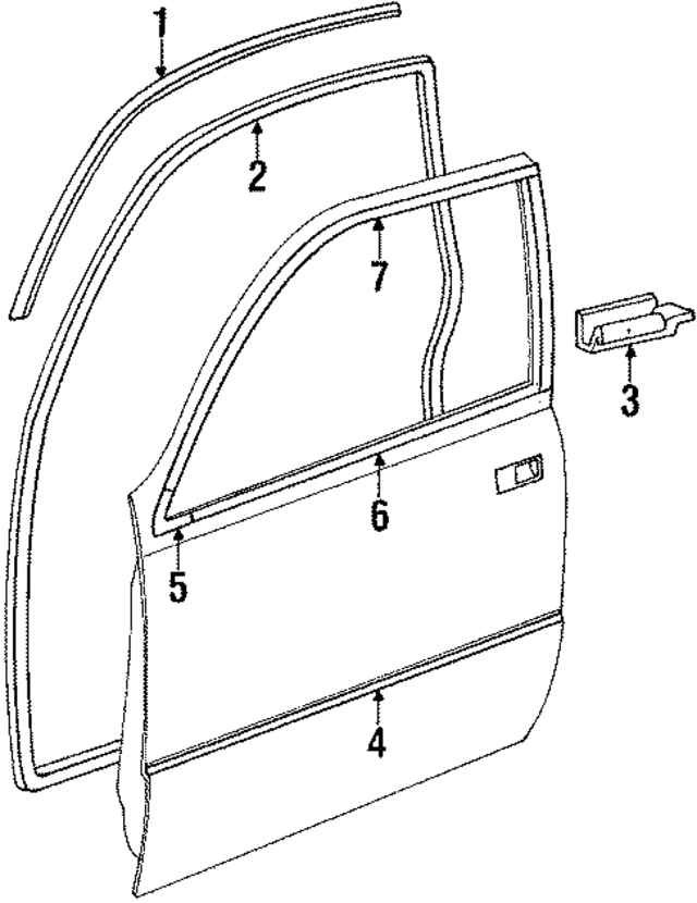 4396940 - Body: Weatherstrip for Mopar Image