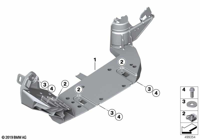 46638566885 - Frame and Mounting Parts: Running Board Support Left -  for BMW-Motorrad Image image