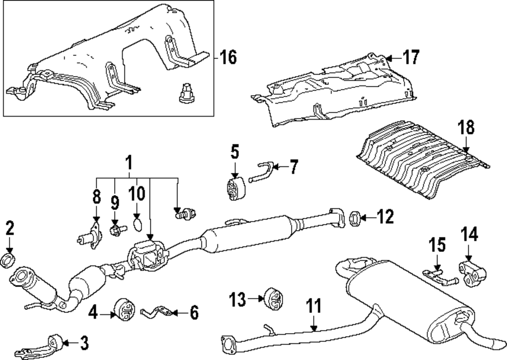 17410-F0B30 - Pipe Assembly Exhaust 2024-2025 Toyota Grand Highlander ...