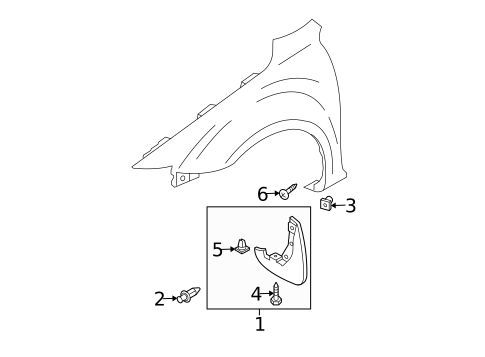 Exterior Trim - Fender for 2005 Mazda 6 #0
