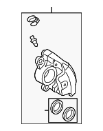 8K0615123H - Brakes: Caliper for Audi: A4, A4 Quattro, A5, A5 Quattro, allroad, S4, S5 Image