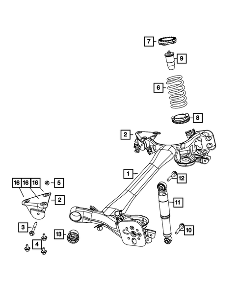Rear Suspension and Cradle for 2013 Fiat 500 | My Mopar Parts