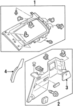 F7CZ7452018AAC - Body: Quarter Trim Panel for Ford: Escort | Mercury: Tracer Image