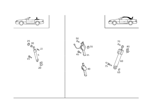 Folding Top Hydraulic System for 1993 Mercedes-Benz 600SL #1