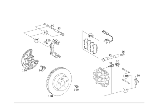 Front Wheel Brake for 2009 Mercedes-Benz E 320 #0