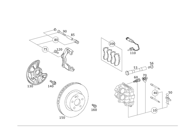 44201783 - Brakes: Brake Caliper for Mercedes-Benz Image image