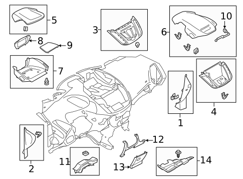 Instrument Panel Components for 2016 Ford Escape #0
