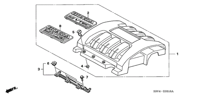 Intake Manifold Cover ('05-) for 2005 Honda Pilot #0
