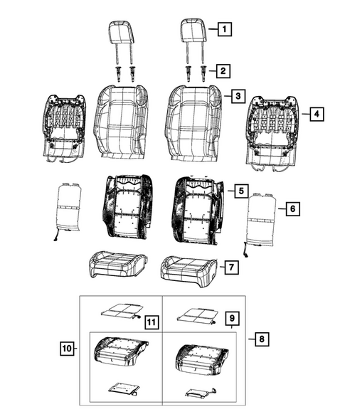 Front Seats - First Row for 2025 Jeep Gladiator #6