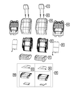 7SM24TX7AA - : Front Seat Cushion Cover, Right for Mopar Image