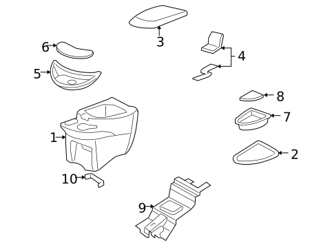 Rear Console for 2003 Ford F-150 #0