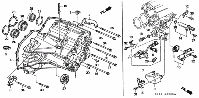 AT Transmission Housing (4WD) for 2001 Honda CR-V #0