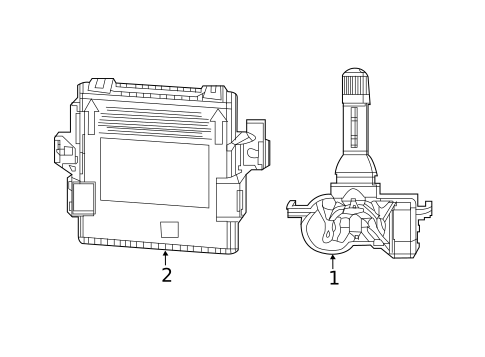 Tire Pressure Monitor Components for 2021 Jeep Compass #0