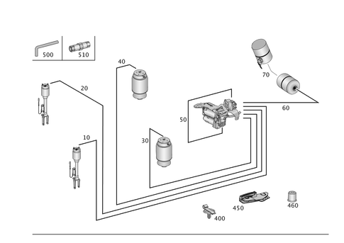 Line Routing with Air Suspension for 2015 Mercedes-Benz ML250 #0