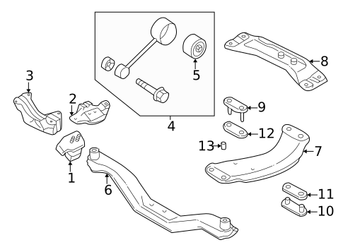 Engine & Trans Mounting for 1998 Subaru Forester #0