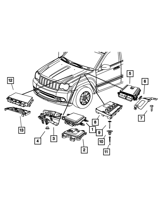 4692074AA - Electrical: Control Unit Cover for Mopar Image