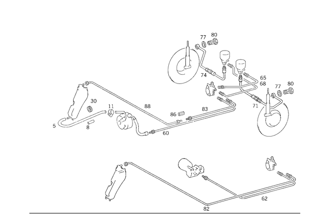 1249974882 - Springs, Suspension and Hydraulics: Hose for Mercedes-Benz Image image