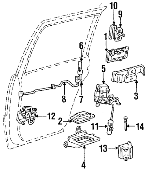 Lock & Hardware for 1990 Chrysler New Yorker #0
