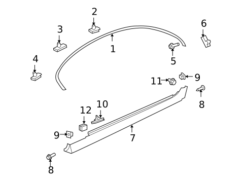 Exterior Trim - Pillars for 2009 Pontiac G8 #0