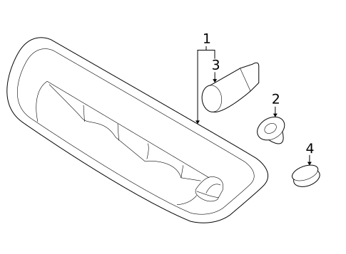High Mounted Stop Lamp for 2010 Hyundai Santa Fe #0