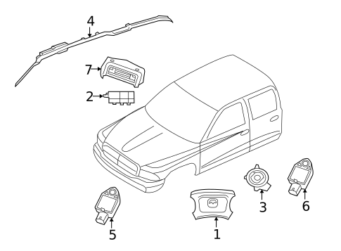 Air Bag Components for 2009 Dodge Dakota #0