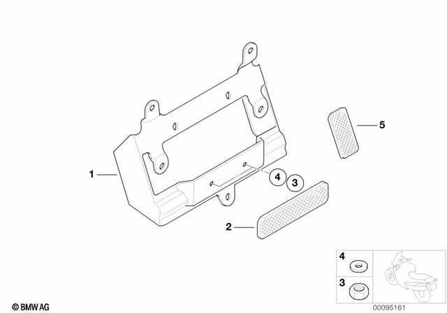 63141459995 - Frame and Mounting Parts: Reflector, Red -  for BMW-Motorrad Image