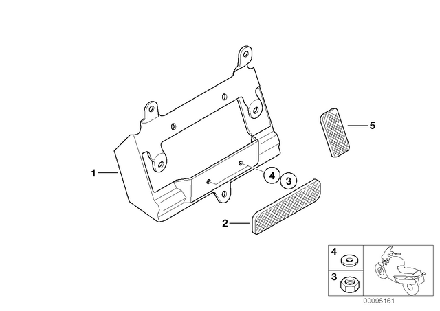 63141459995 - Frame and Mounting Parts: Reflector, Red -  for BMW-Motorrad Image