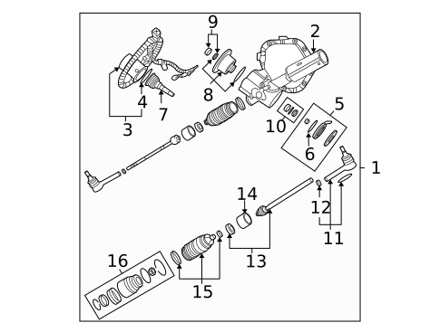 Rear Steering Components for 2004 GMC Sierra 2500 #1