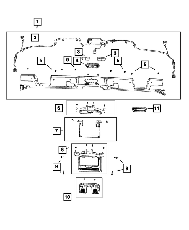 6ZW59TX7AA - Interior Trim: Windshield Molding for Mopar Image
