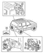 6036163AA - Electrical: Screw for Chrysler: Town &amp; Country, Voyager | Dodge: Caravan, Dakota, Grand Caravan, Neon, Nitro | Jeep: Compass, Grand Cherokee, Liberty, Patriot, Wrangler | Ram: Dakota Image