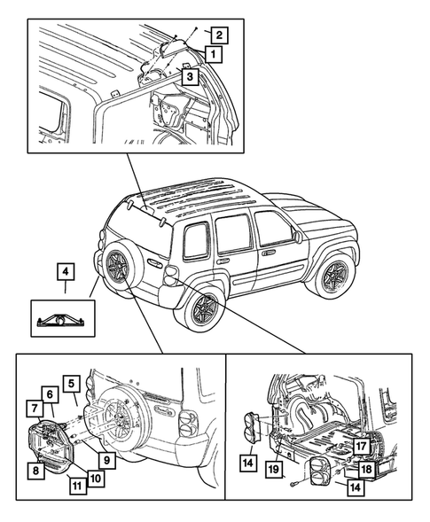 Lamps - Front, Rear and Courtesy for 2002 Jeep Liberty #1
