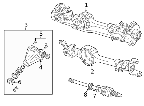 Carrier & Front Axles for 1999 Land Rover Range Rover #0