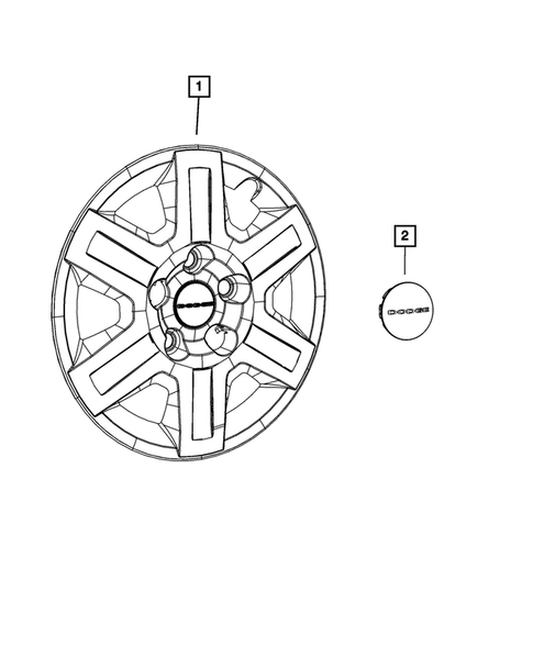 Wheel Covers and Center Caps for 2017 Dodge Journey #0