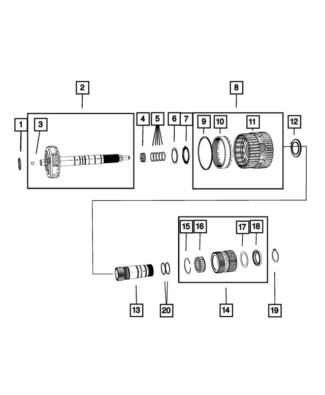 « 52107927AA – NAG1; W5A580; 5-Speed; Automatic Transmission : Roulement A Aiguilles pour Mopar Image »
