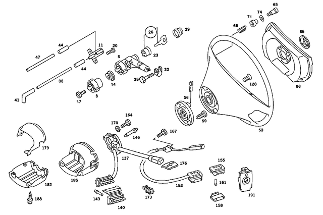 2014600204 - Steering: Tumbler for Mercedes-Benz: 190, 190D, 190E Image image