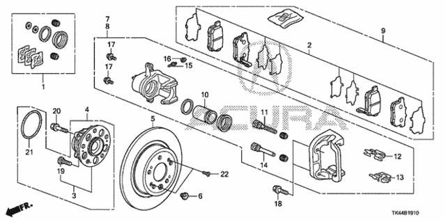 Rear Brake for 2011 Acura TL #0