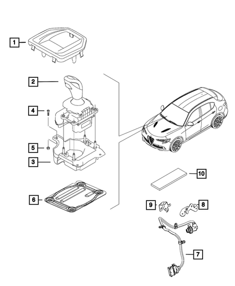 Gearshift Controls and Related Parts for 2024 Alfa Romeo Stelvio #0