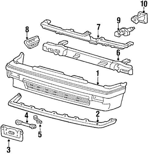 Bumper & Components - Front for 1986 Honda Civic #0