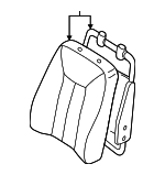 886002Z411 - Body: Seat Back Assembly for Nissan Image