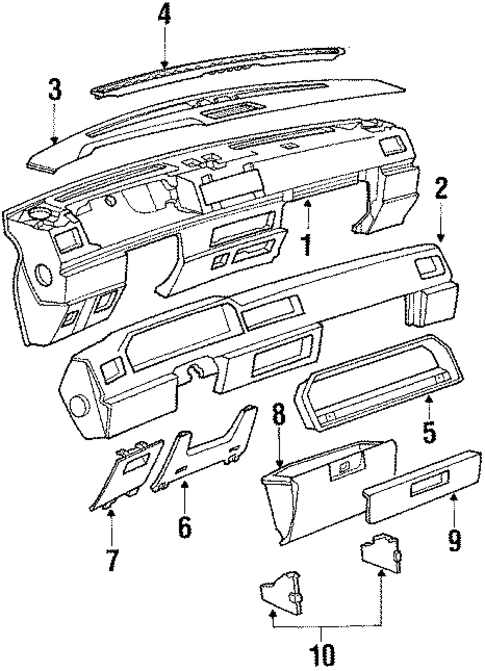 Instrument Panel for 1989 Mitsubishi Sigma #0