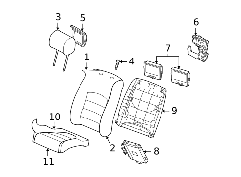 Front Seat Components for 2009 Jaguar XJ8 #1
