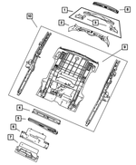 55113037AA - Body Sheet Metal Except Doors: Floor Pan Crossmember for Dodge: Nitro Image