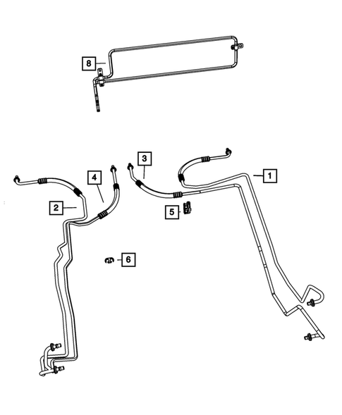 Transmission Oil Cooler, and Lines for 2009 Dodge Dakota #0