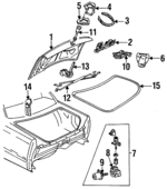 9632753 - Body: Cylinder &amp; Keys for Buick: Electra, LeSabre | Cadillac: Brougham, DeVille, Fleetwood Image
