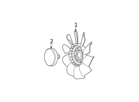 Cooling Fan for 2004 Ford F-350 Super Duty #0