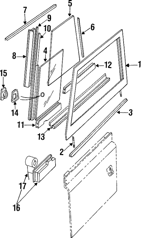 Glass - Door for 1997 Land Rover Defender 90 #0