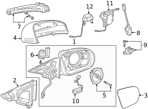 Outside Mirrors for 2020 Mercedes-Benz GLC 63 AMG&reg; #2
